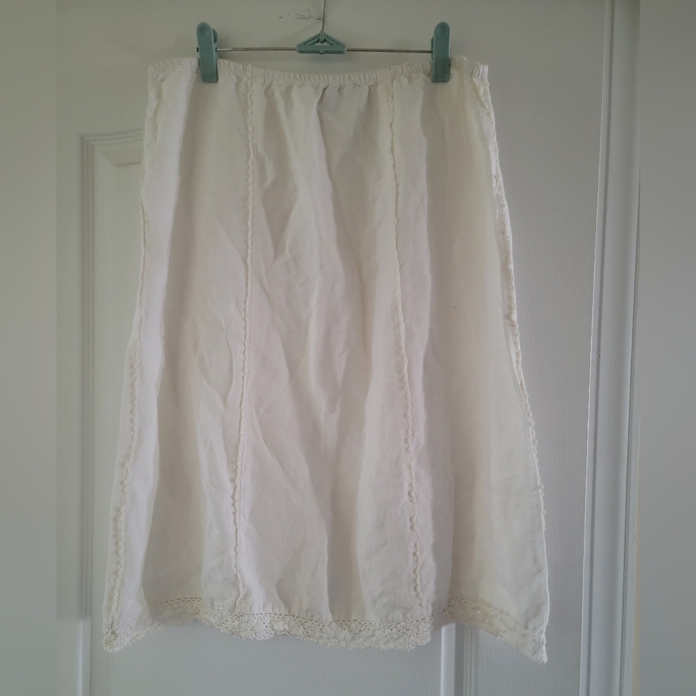 Linen/rayon/lace skirt